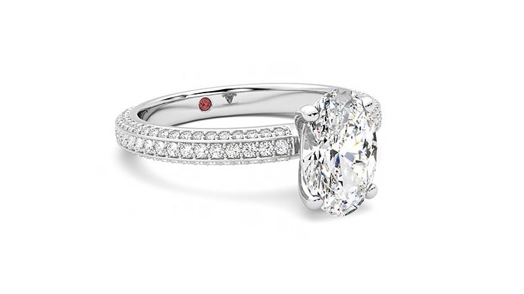 Taylor & Hart Halcyon Oval Engagement Ring 360 degree image 5