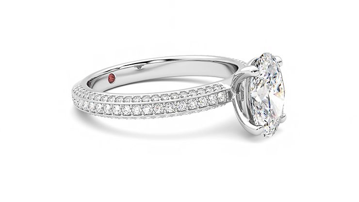 Taylor & Hart Halcyon Oval Engagement Ring 360 degree image 7