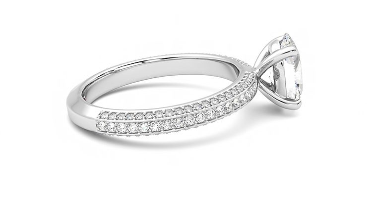 Taylor & Hart Halcyon Oval Engagement Ring 360 degree image 10