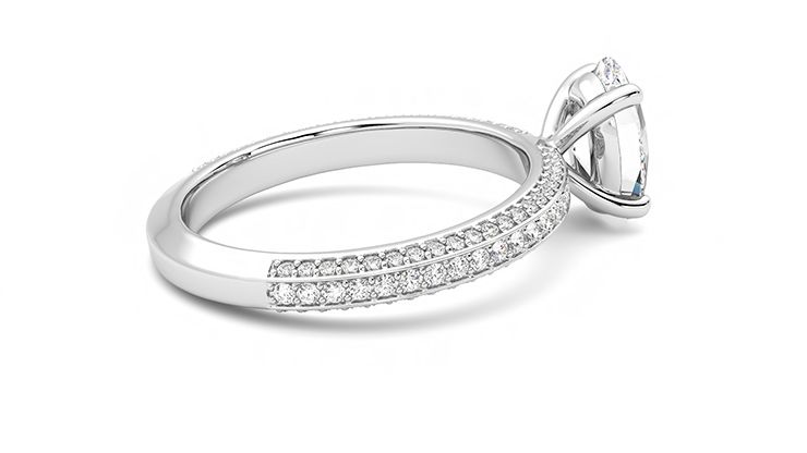 Taylor & Hart Halcyon Oval Engagement Ring 360 degree image 11