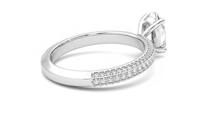 Taylor & Hart Halcyon Oval Engagement Ring 360 degree image 12