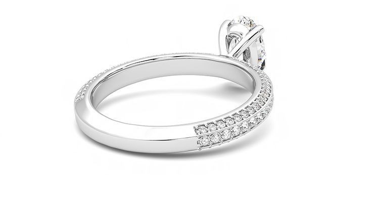 Taylor & Hart Halcyon Oval Engagement Ring 360 degree image 13