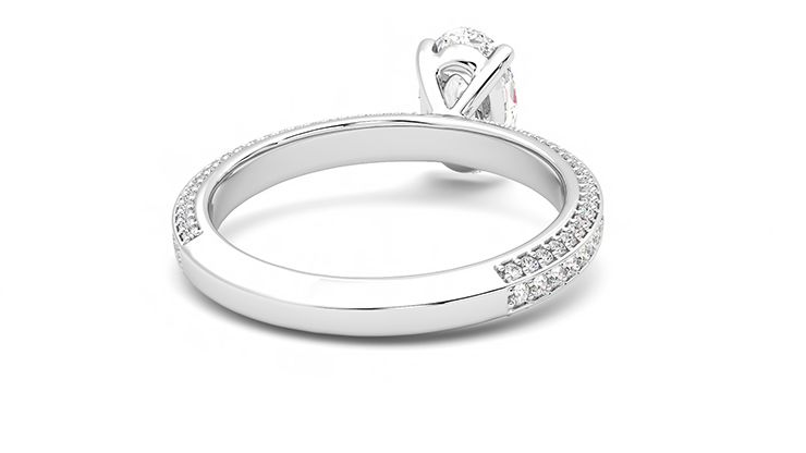 Taylor & Hart Halcyon Oval Engagement Ring 360 degree image 14