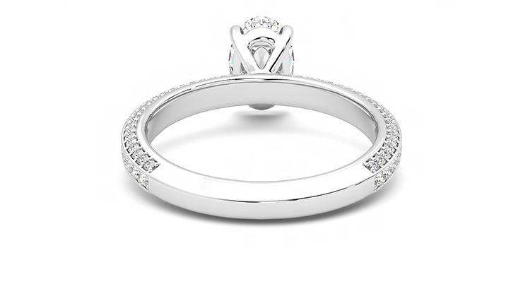 Taylor & Hart Halcyon Oval Engagement Ring 360 degree image 15