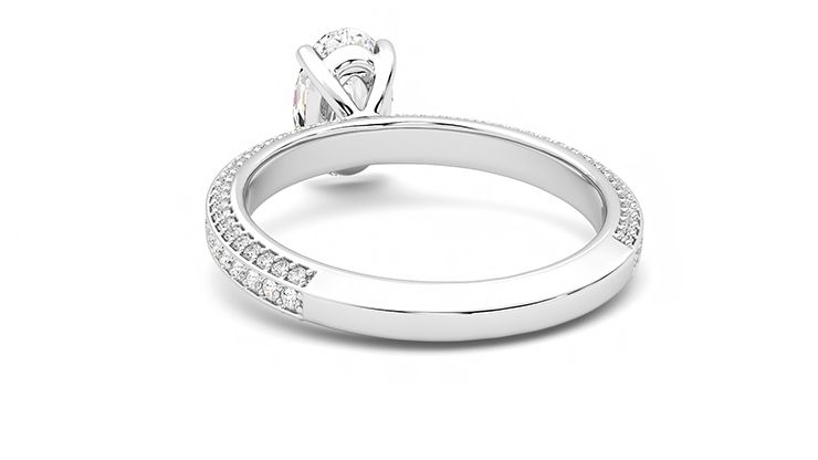 Taylor & Hart Halcyon Oval Engagement Ring 360 degree image 16