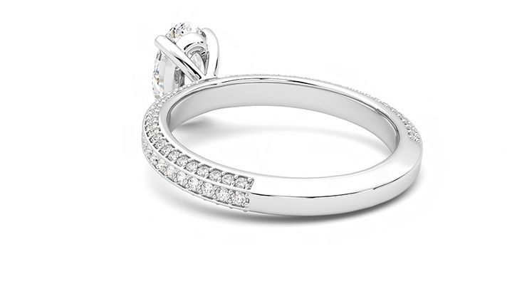 Taylor & Hart Halcyon Oval Engagement Ring 360 degree image 17