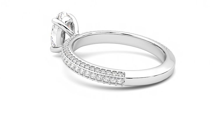 Taylor & Hart Halcyon Oval Engagement Ring 360 degree image 18