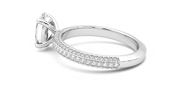 Taylor & Hart Halcyon Oval Engagement Ring 360 degree image 19