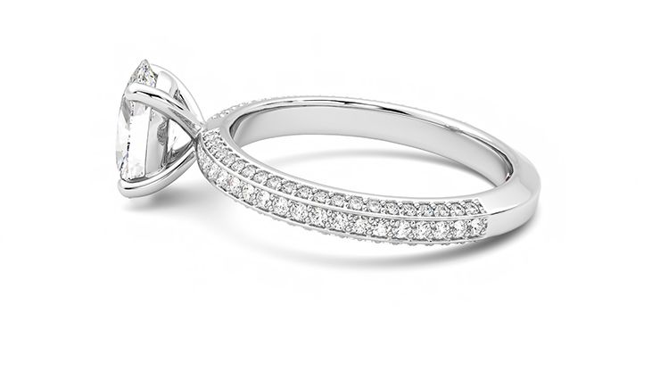 Taylor & Hart Halcyon Oval Engagement Ring 360 degree image 20