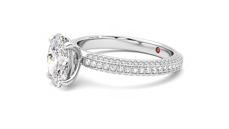 Taylor & Hart Halcyon Oval Engagement Ring 360 degree image 23
