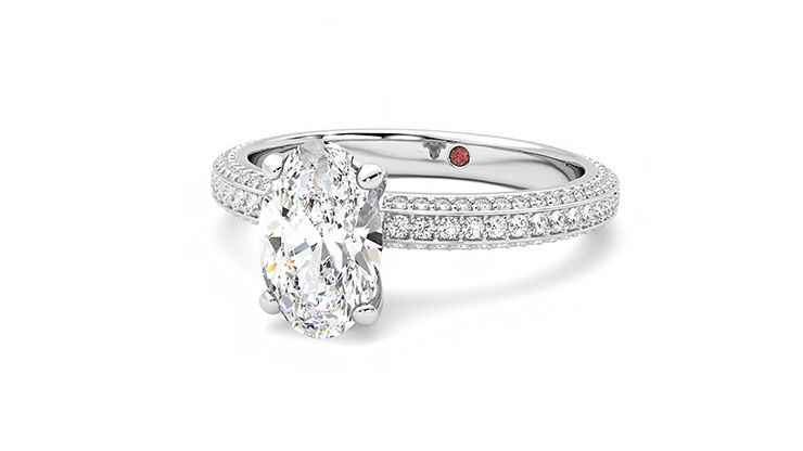 Taylor & Hart Halcyon Oval Engagement Ring 360 degree image 26