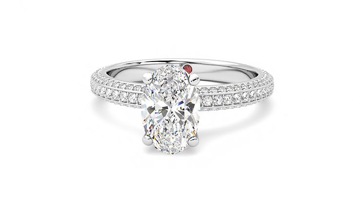 Taylor & Hart Halcyon Oval Engagement Ring 360 degree image 28