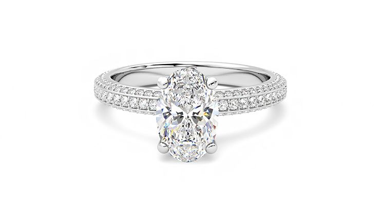 Taylor & Hart Halcyon Oval Engagement Ring 360 degree image 29