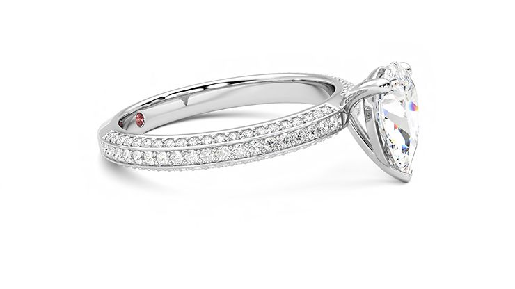 Taylor & Hart Halcyon Pear Engagement Ring 360 degree image 8