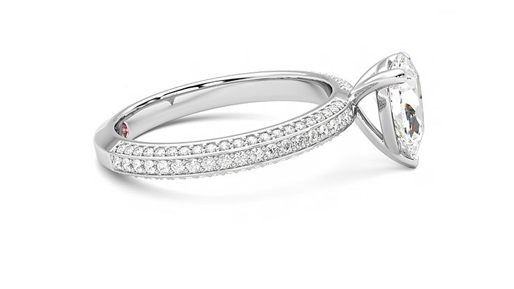 Taylor & Hart Halcyon Pear Engagement Ring 360 degree image 9