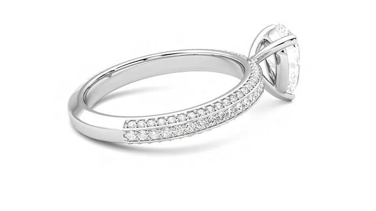 Taylor & Hart Halcyon Pear Engagement Ring 360 degree image 11
