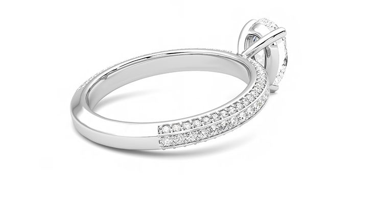 Taylor & Hart Halcyon Pear Engagement Ring 360 degree image 12