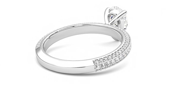 Taylor & Hart Halcyon Pear Engagement Ring 360 degree image 13