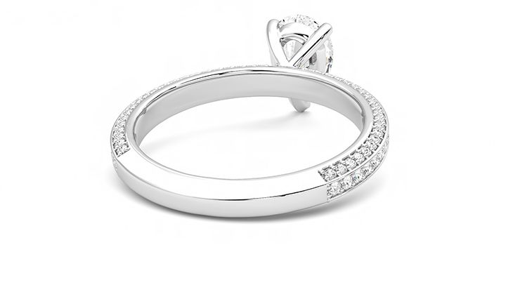 Taylor & Hart Halcyon Pear Engagement Ring 360 degree image 14