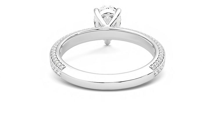 Taylor & Hart Halcyon Pear Engagement Ring 360 degree image 15