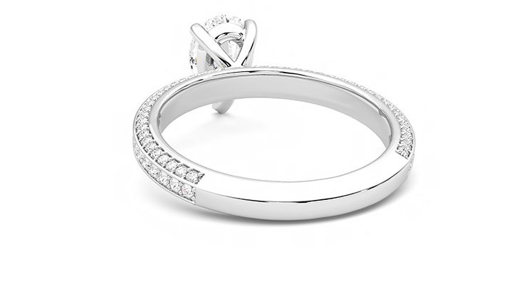 Taylor & Hart Halcyon Pear Engagement Ring 360 degree image 16