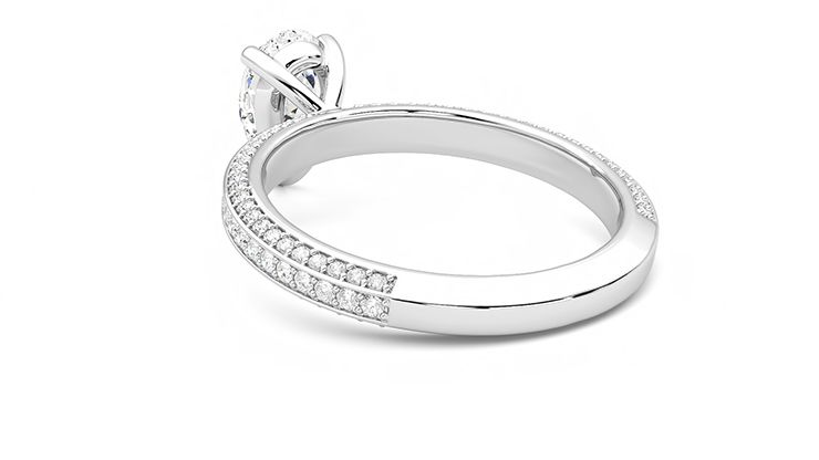 Taylor & Hart Halcyon Pear Engagement Ring 360 degree image 17