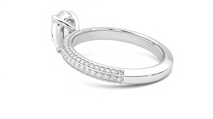Taylor & Hart Halcyon Pear Engagement Ring 360 degree image 18