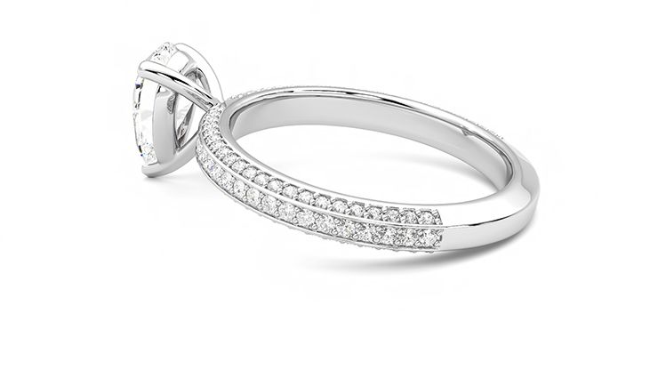 Taylor & Hart Halcyon Pear Engagement Ring 360 degree image 19