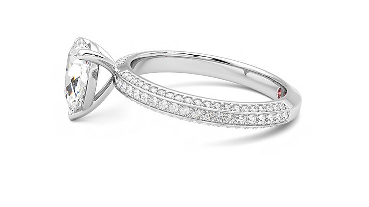 Taylor & Hart Halcyon Pear Engagement Ring 360 degree image 21