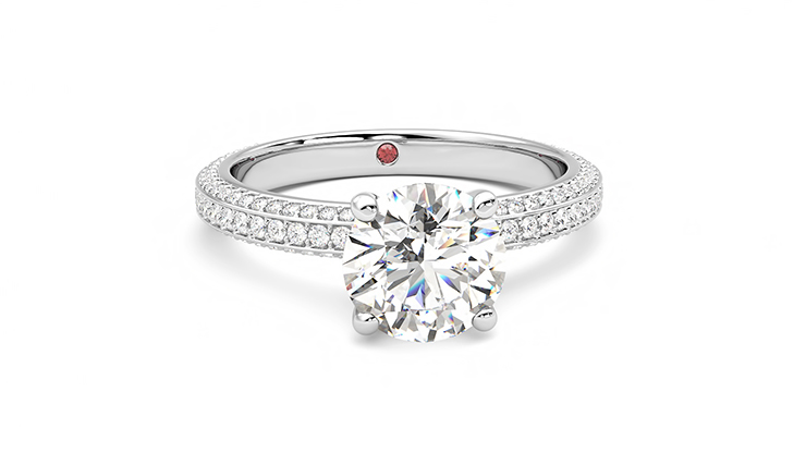 Taylor & Hart Halcyon Round Engagement Ring 360 degree image 2