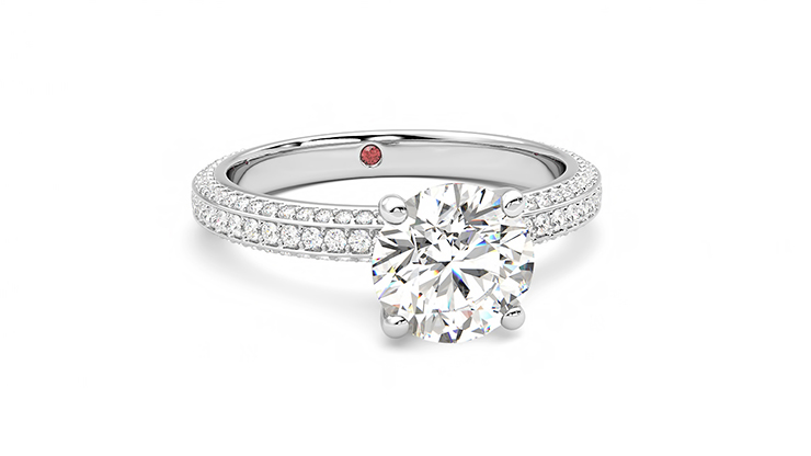 Taylor & Hart Halcyon Round Engagement Ring 360 degree image 3