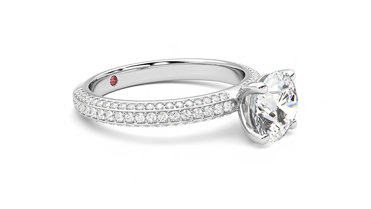 Taylor & Hart Halcyon Round Engagement Ring 360 degree image 7