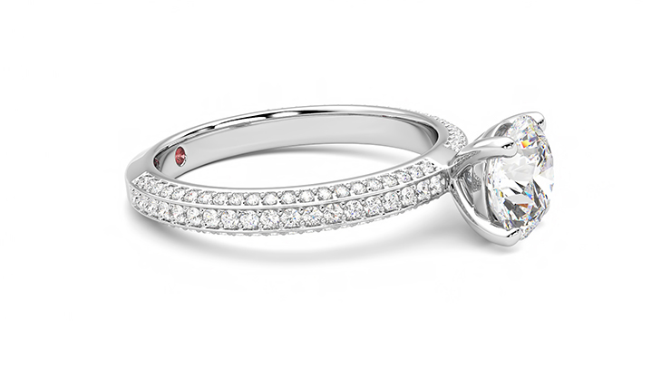 Taylor & Hart Halcyon Round Engagement Ring 360 degree image 8