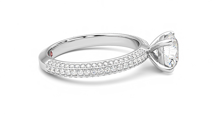 Taylor & Hart Halcyon Round Engagement Ring 360 degree image 9
