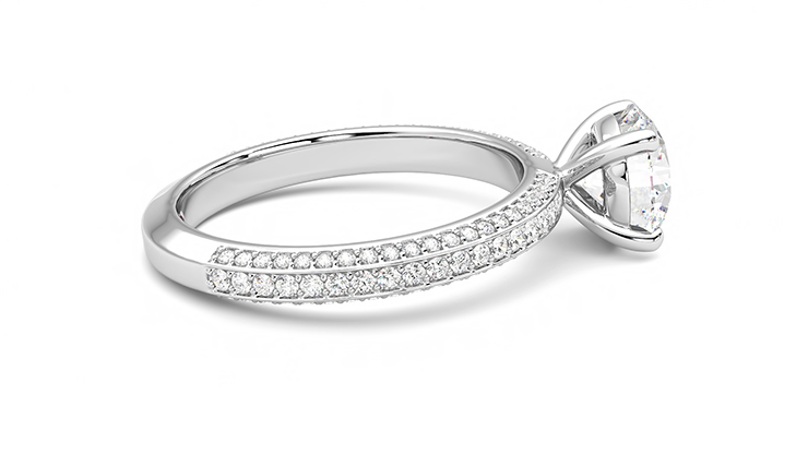 Taylor & Hart Halcyon Round Engagement Ring 360 degree image 10