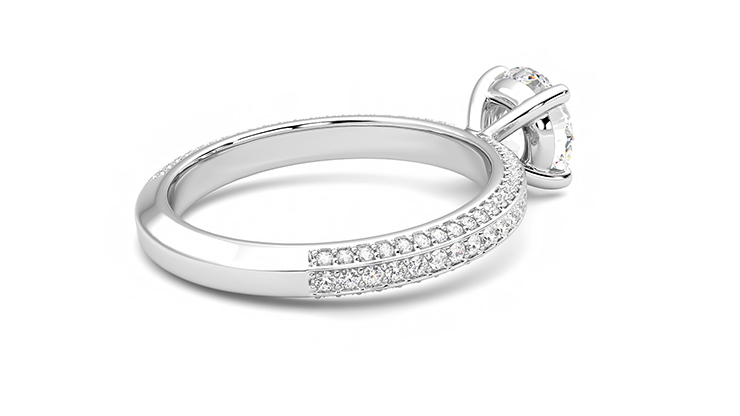 Taylor & Hart Halcyon Round Engagement Ring 360 degree image 12