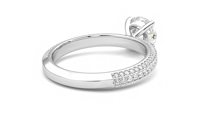 Taylor & Hart Halcyon Round Engagement Ring 360 degree image 13