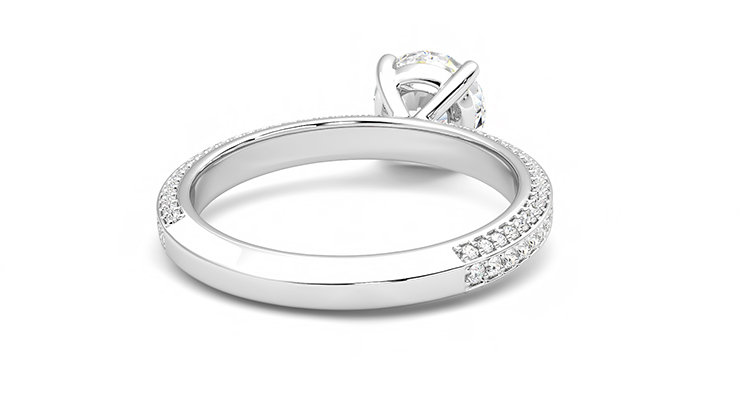 Taylor & Hart Halcyon Round Engagement Ring 360 degree image 14