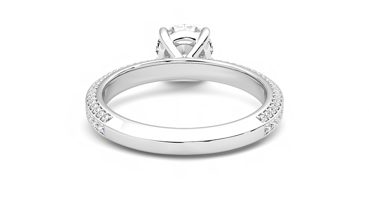 Taylor & Hart Halcyon Round Engagement Ring 360 degree image 15