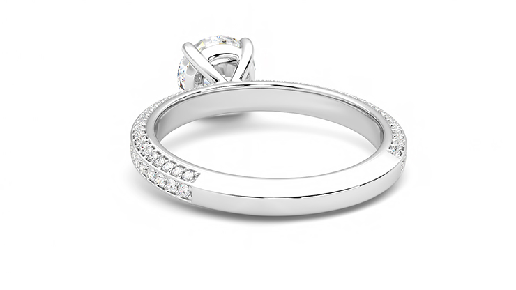 Taylor & Hart Halcyon Round Engagement Ring 360 degree image 16