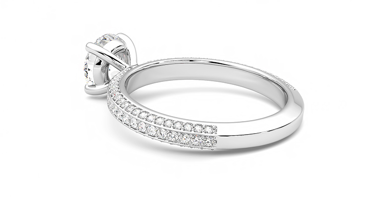 Taylor & Hart Halcyon Round Engagement Ring 360 degree image 18