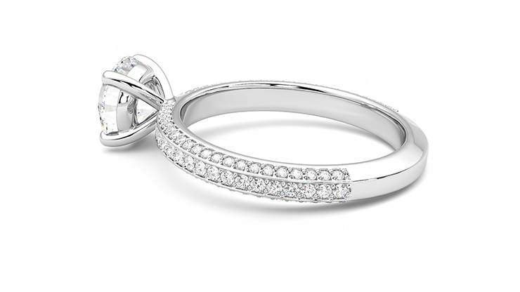 Taylor & Hart Halcyon Round Engagement Ring 360 degree image 19