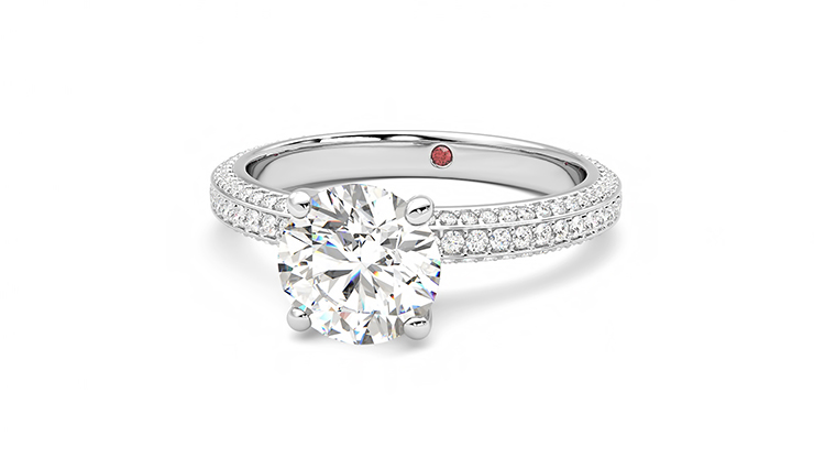 Taylor & Hart Halcyon Round Engagement Ring 360 degree image 27