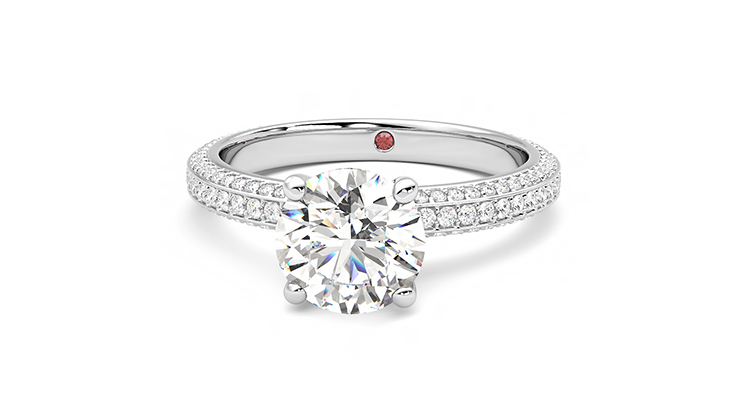 Taylor & Hart Halcyon Round Engagement Ring 360 degree image 28