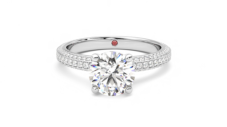 Taylor & Hart Halcyon Round Engagement Ring 360 degree image 29