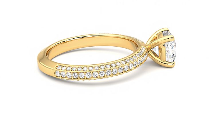 Taylor & Hart Halcyon Cushion Engagement Ring 360 degree image 10