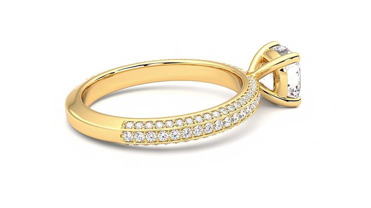 Taylor & Hart Halcyon Cushion Engagement Ring 360 degree image 11