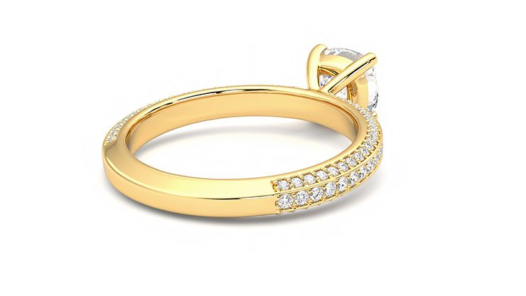 Taylor & Hart Halcyon Cushion Engagement Ring 360 degree image 13