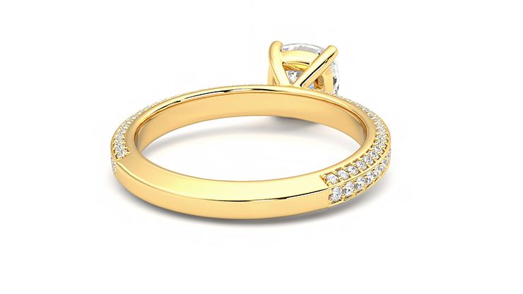 Taylor & Hart Halcyon Cushion Engagement Ring 360 degree image 14