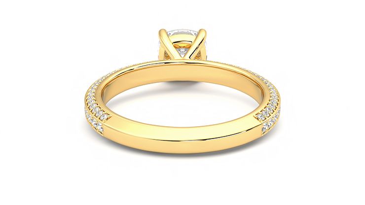 Taylor & Hart Halcyon Cushion Engagement Ring 360 degree image 15